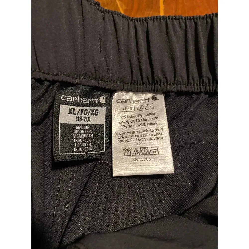 Carhartt Boys Rugged Flex Loose Fit Cargo Black Jogger SZ XL-18/20